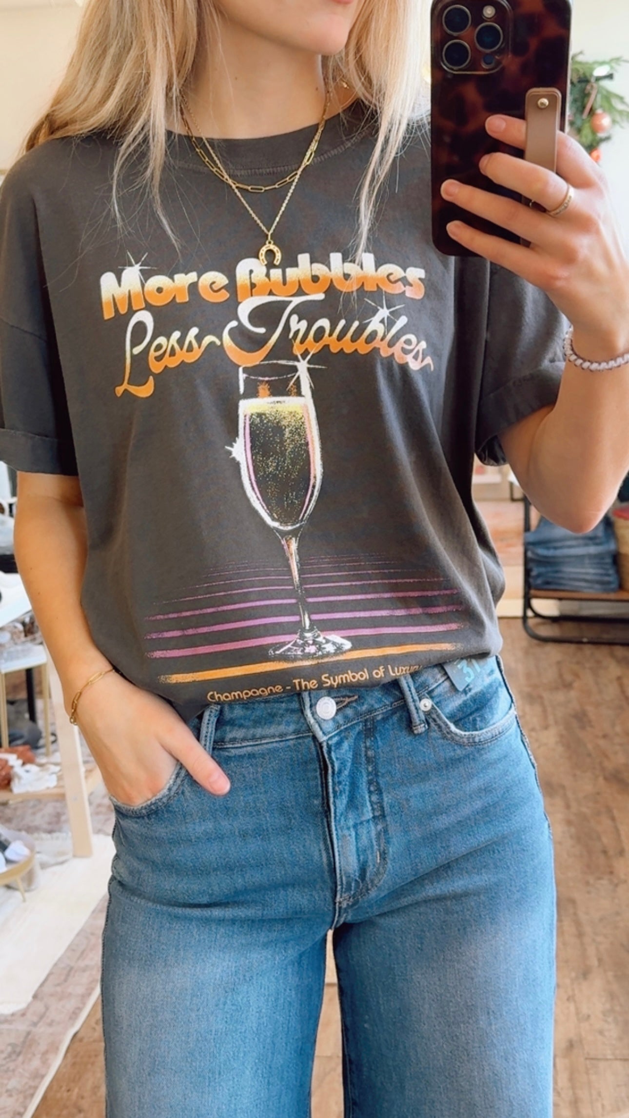 More Bubbles Boyfriend Tee