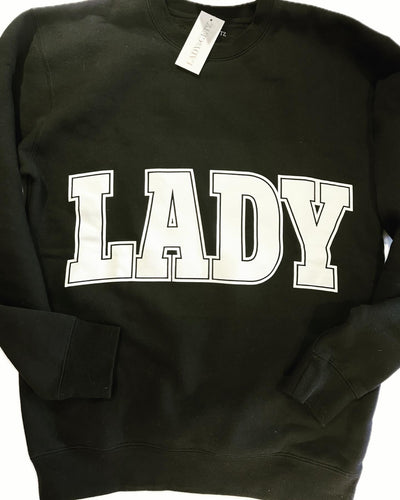 Exclusive Lady Getz LADY collegiate crewneck sweater