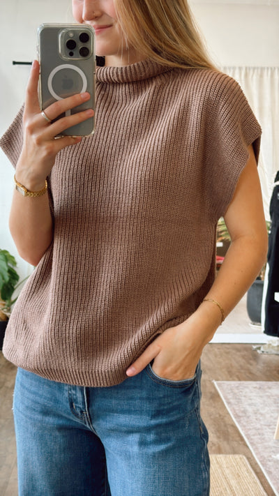 Shawna Sleeveless Funnel Neck