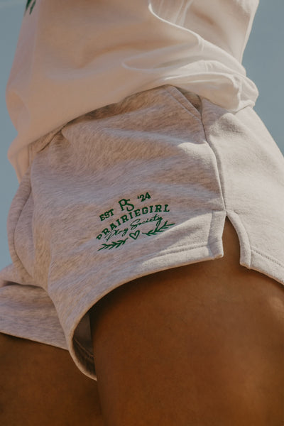 PLAY society embroidered sweat short