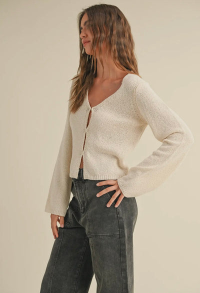 Hook closure cardigan