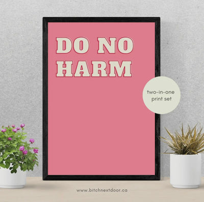 Do no harm/ take no sh*t print set