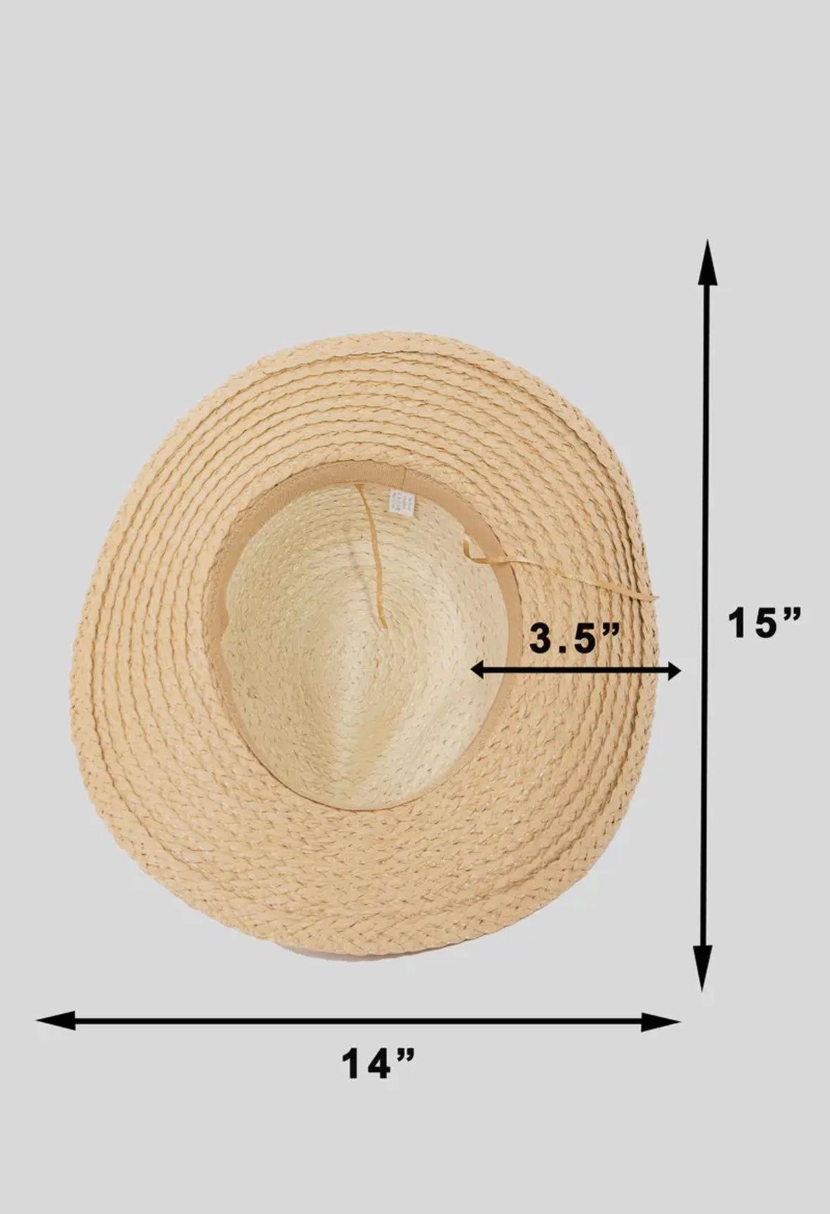 Two tone straw fedora