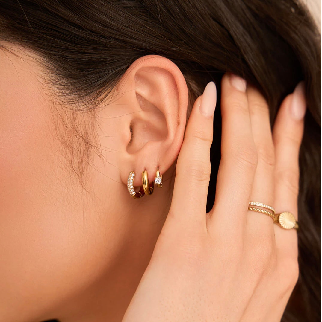 Clover hoop earrings