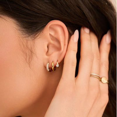 Clover hoop earrings