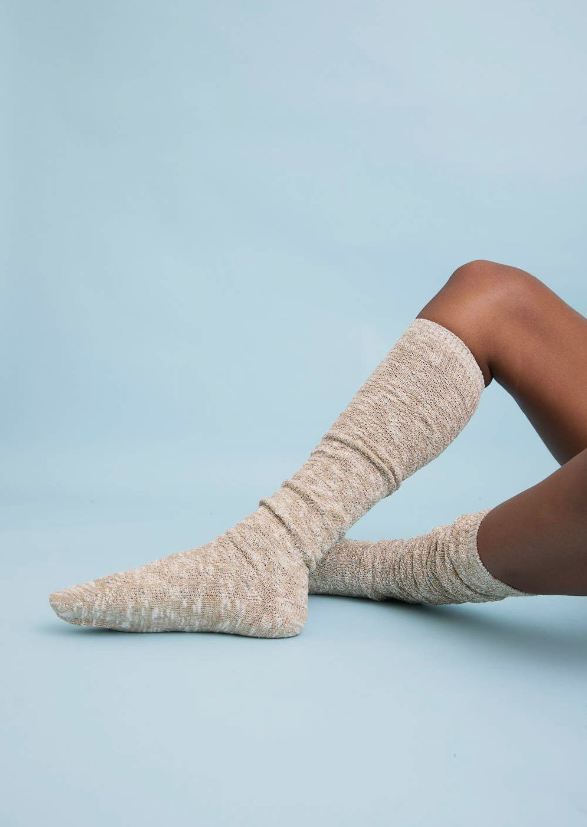 Knee high knit socks