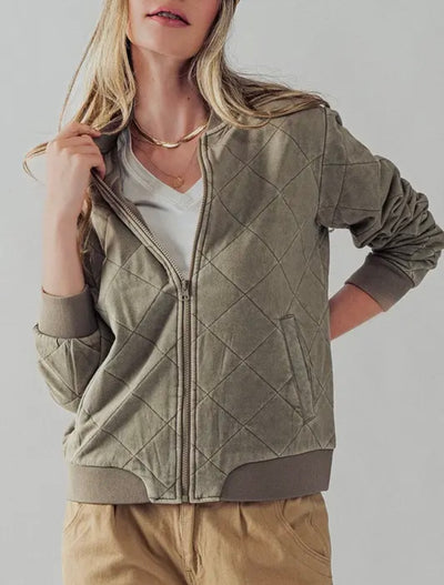 Quilted Cotton Bomber
