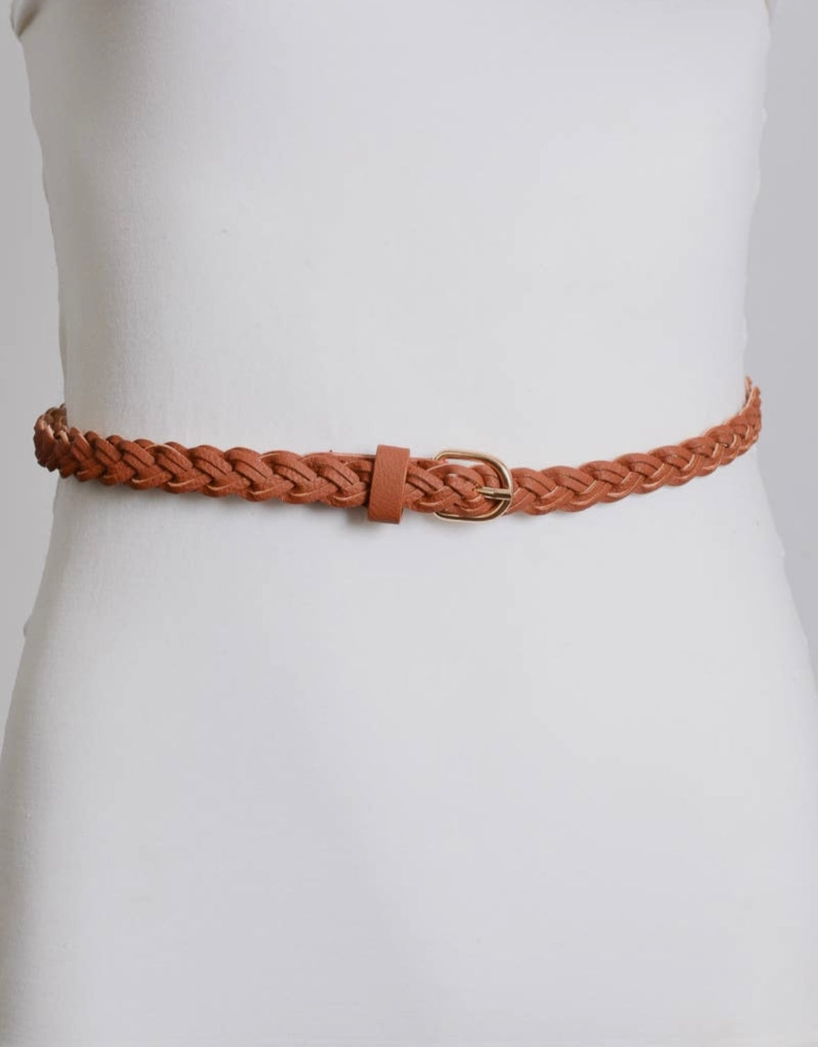 Skinny braided belt