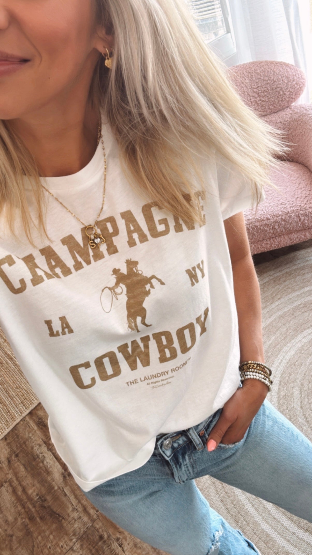 Champagne Cowboy Perfect tee