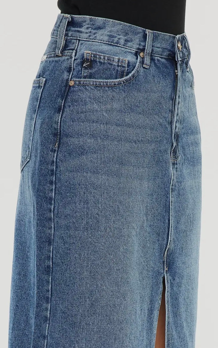 90's denim maxi skirt