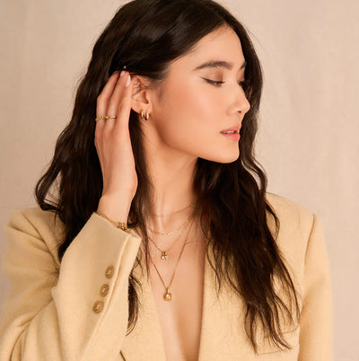 Clover hoop earrings