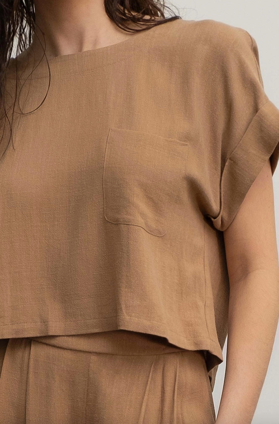 Clay linen top