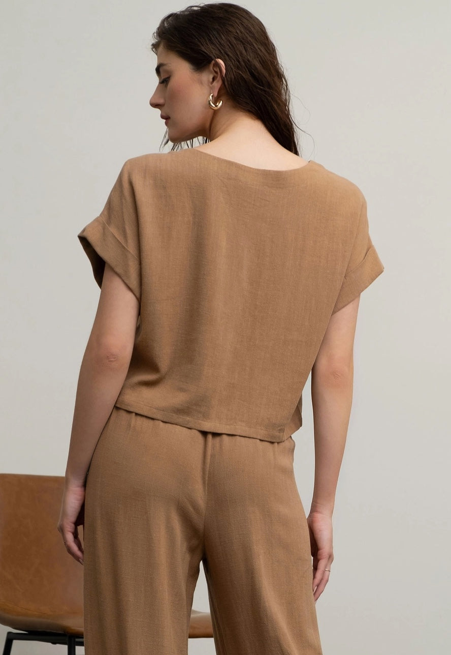 Clay linen top