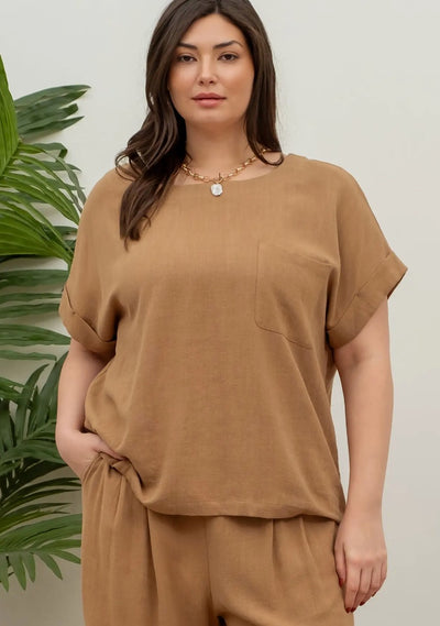 Clay linen top