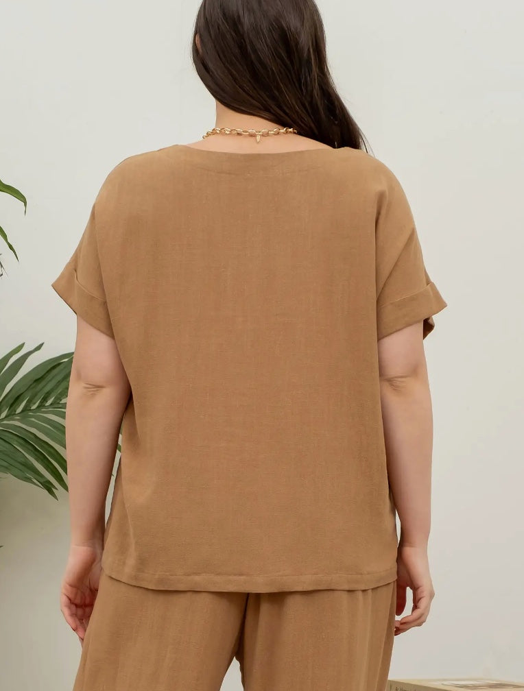 Clay linen top