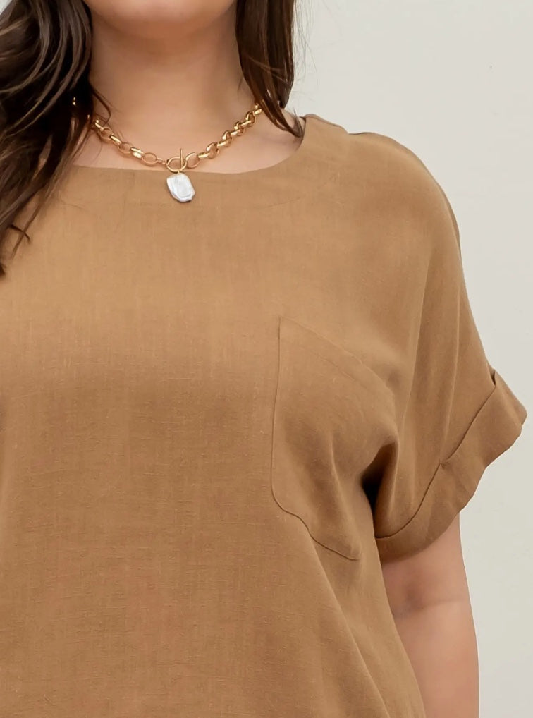 Clay linen top