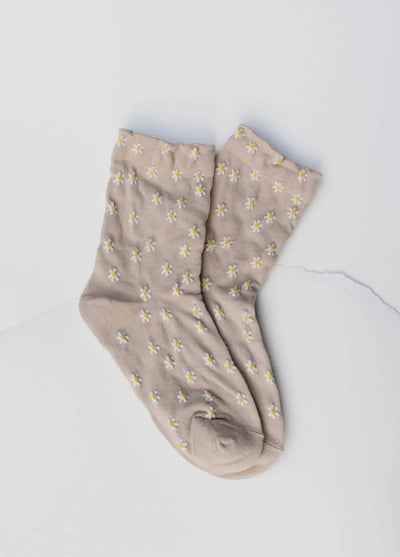 Daisy Meadow Cotton Blend Socks