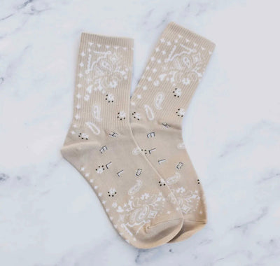 Retro Bandana Crew Socks