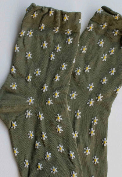Daisy Meadow Cotton Blend Socks