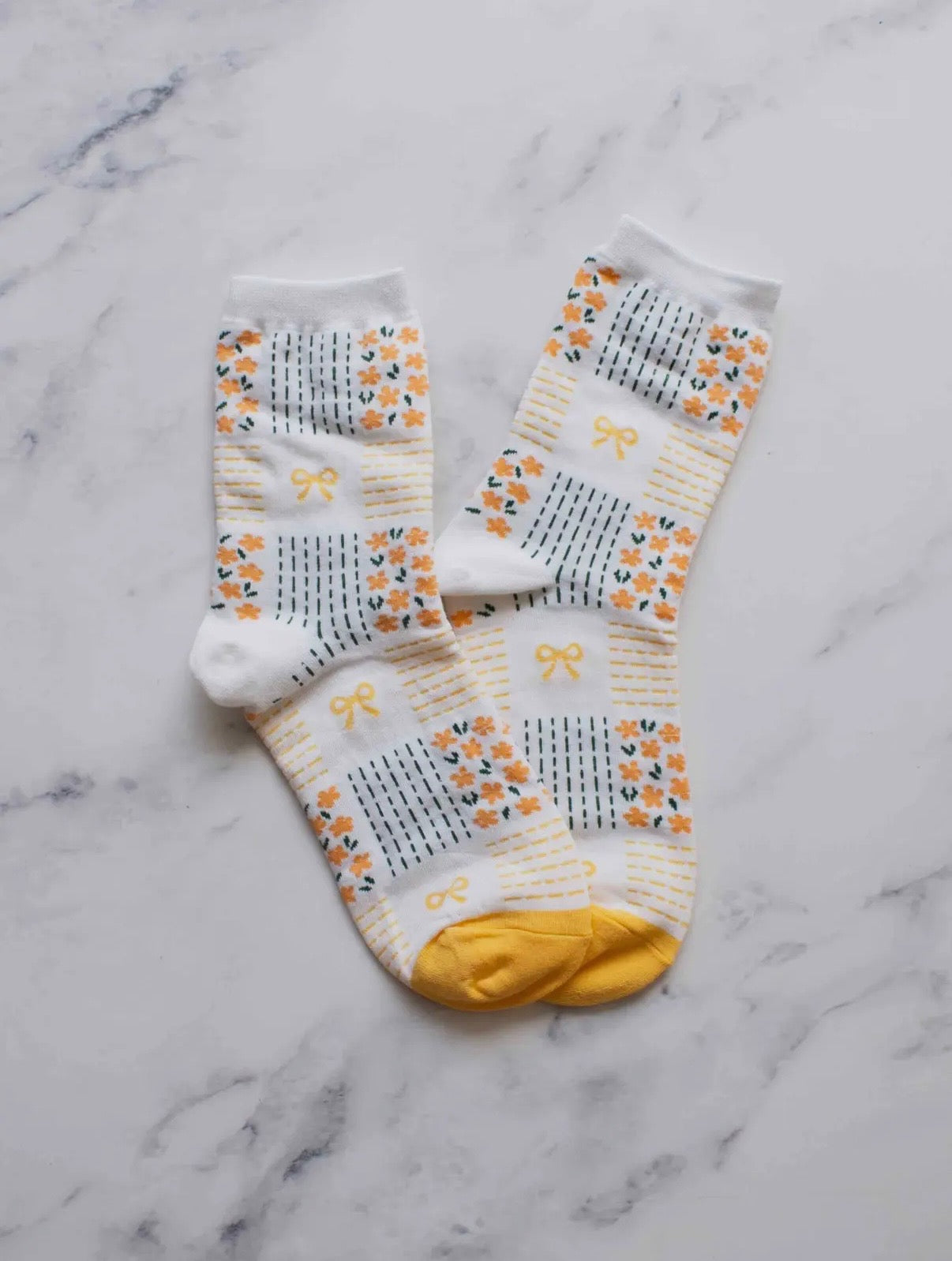 Remi Ribbon & Floral Casual Socks