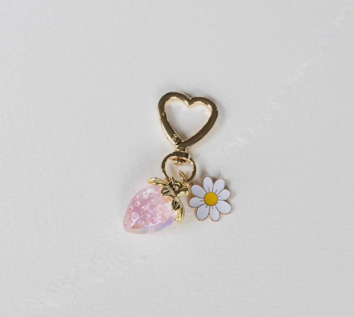 Strawberry & Daisy Keychain