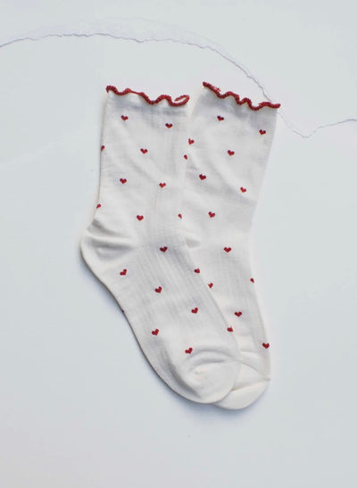 Mini Heart Ruffle Socks