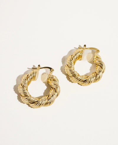 Isla Bold Twisted Hoop Earring