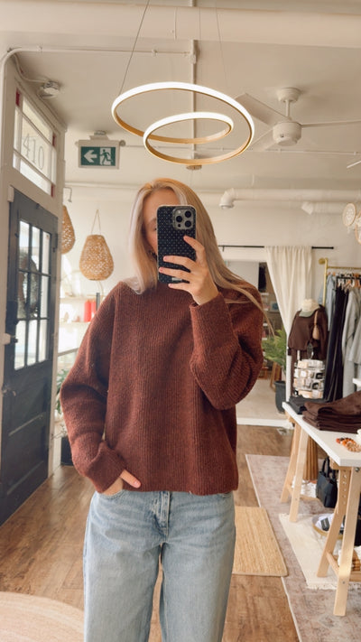 Rust Knit Pullover