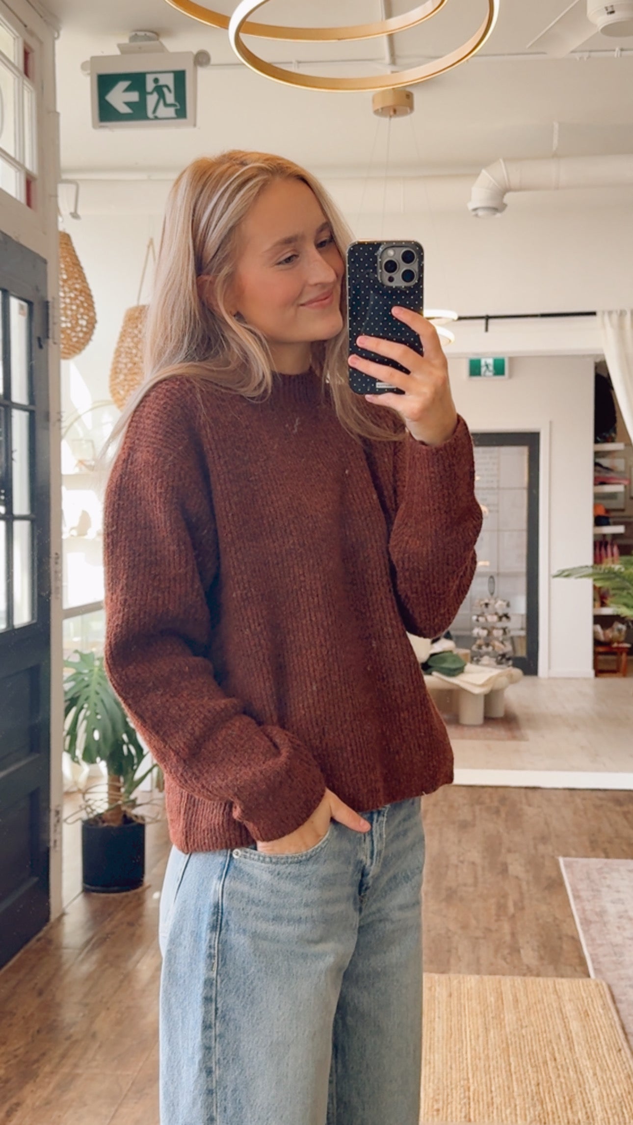 Rust Knit Pullover