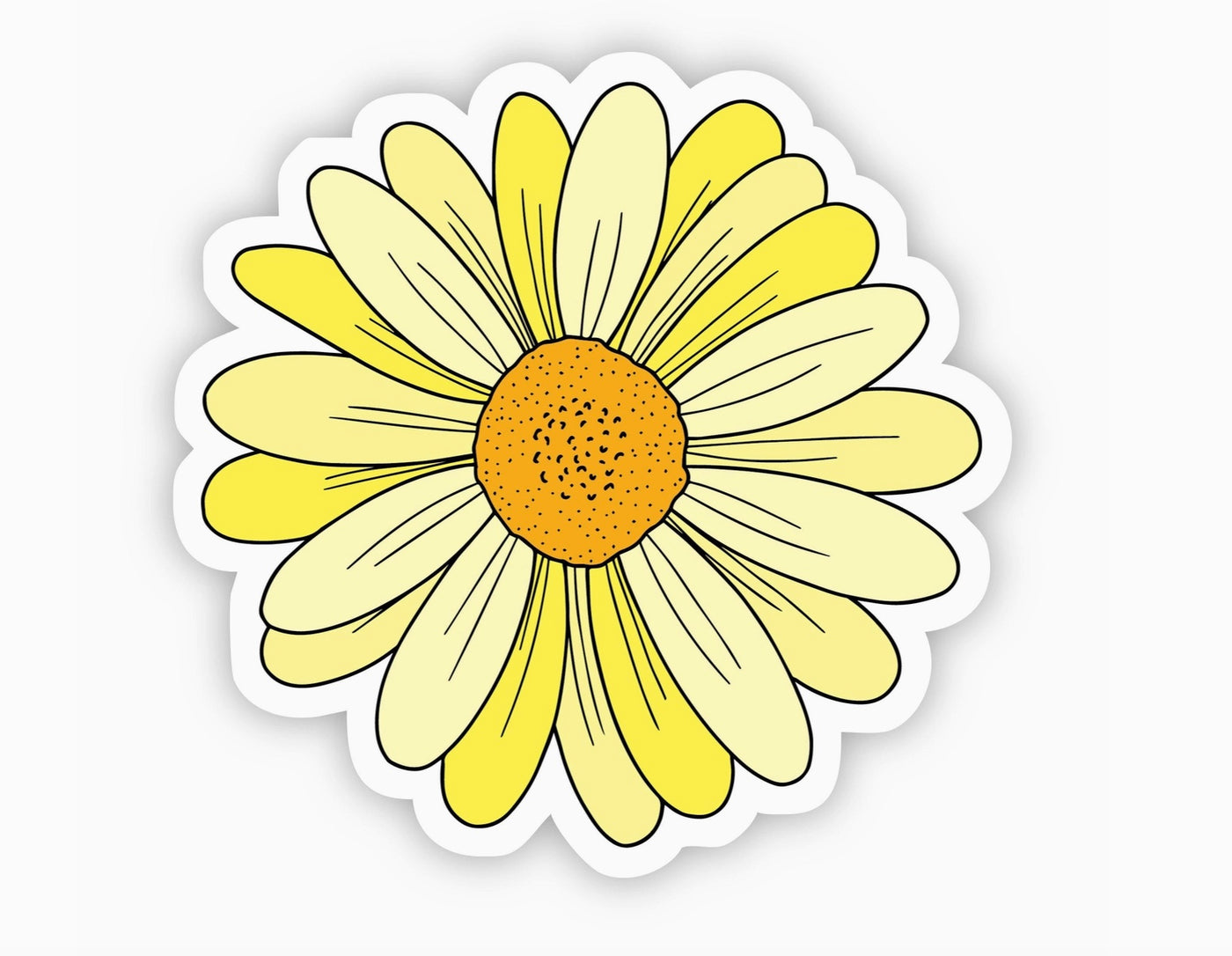 Yellow Daisy Aesthetic Sticker