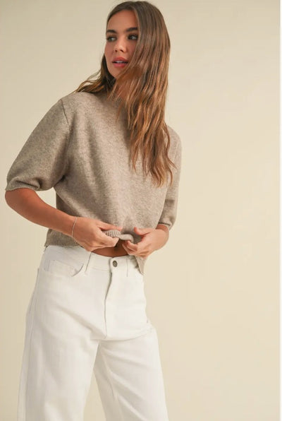 Short Sleeve Sweater Top