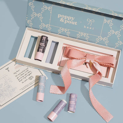 Coquette Lip Balm Trio + Kaxi Hair Bow gift set