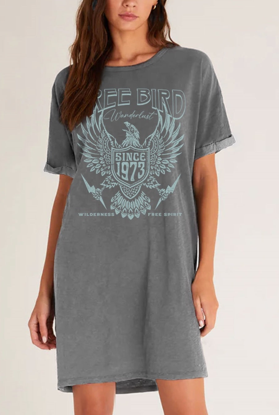 Free Bird graphic tee dress