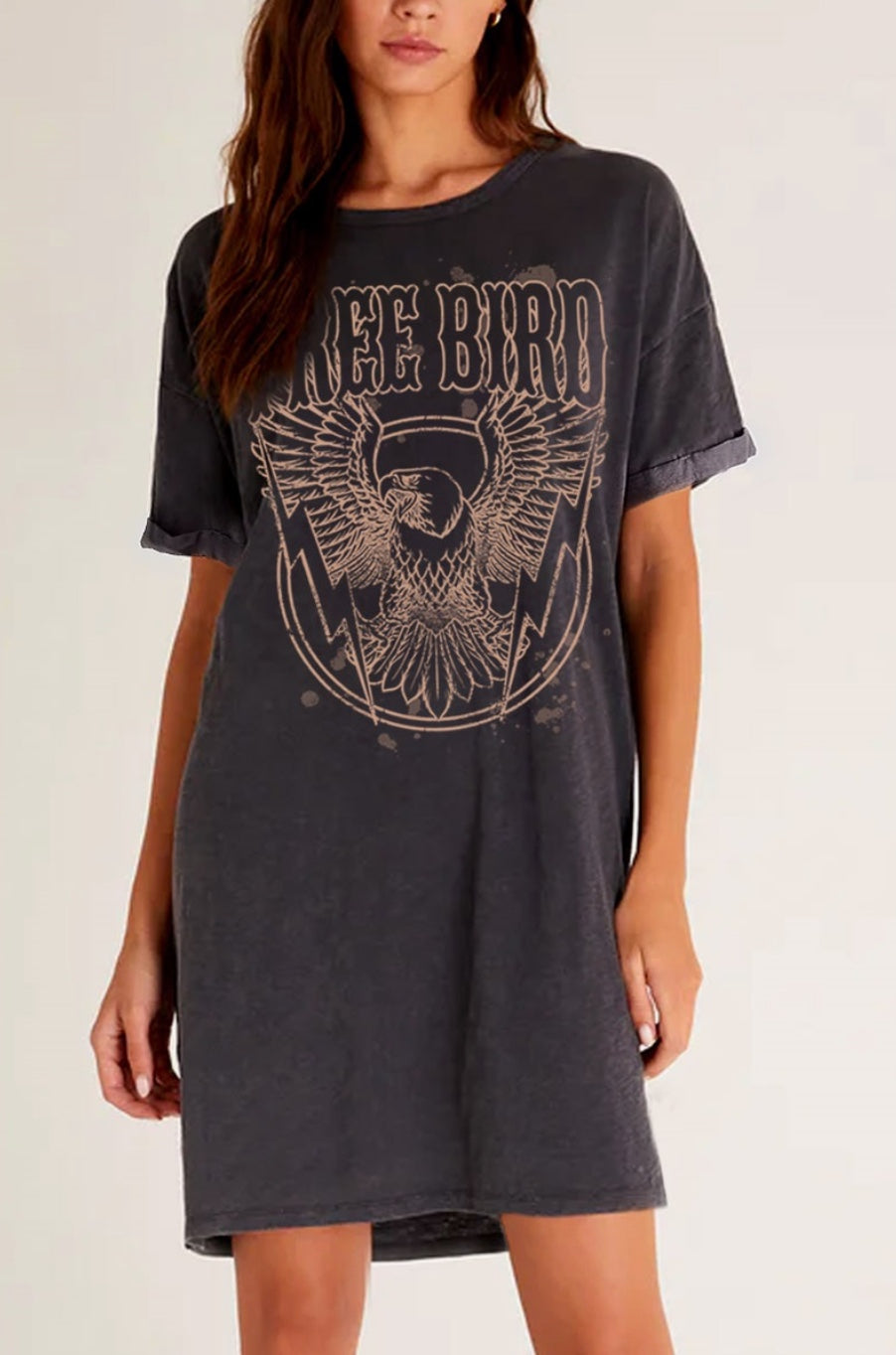 Free Bird mineral graphic t dress