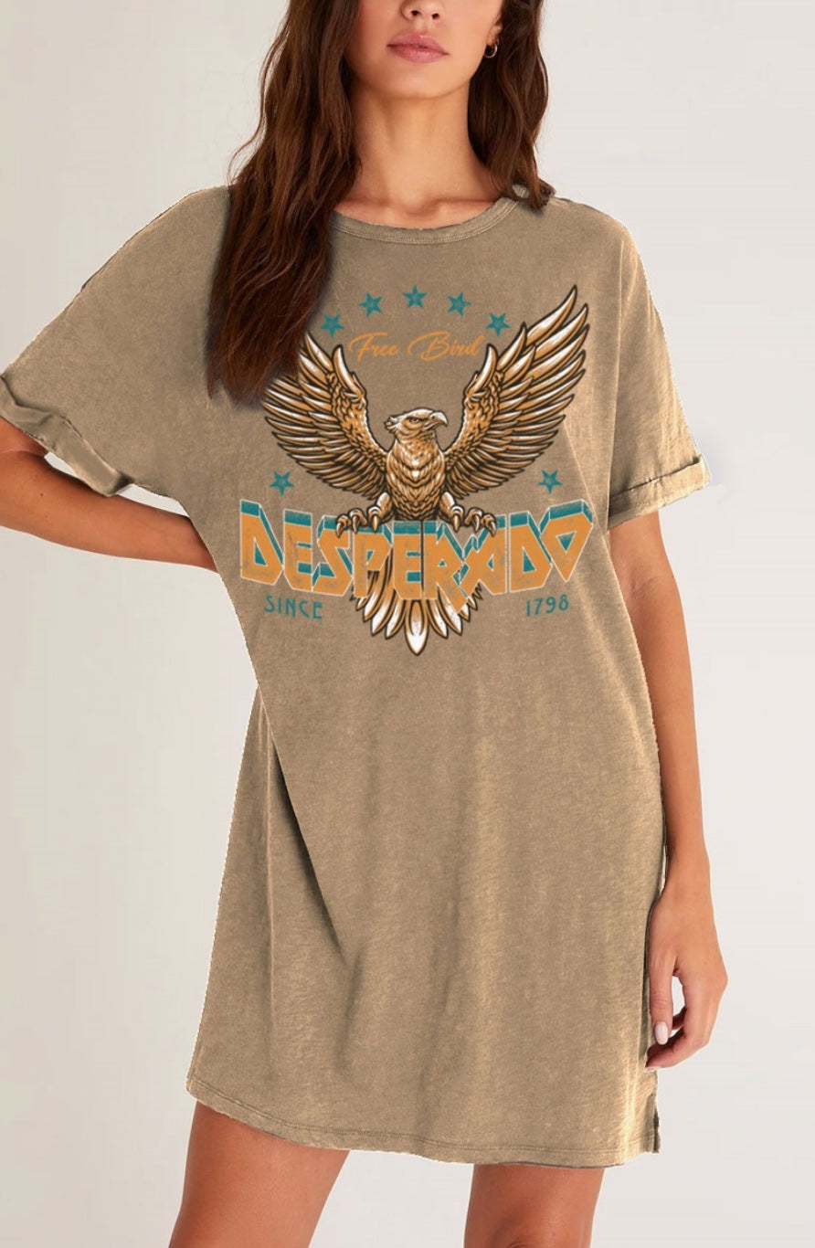 Eagle Free Bird Graphic Dress