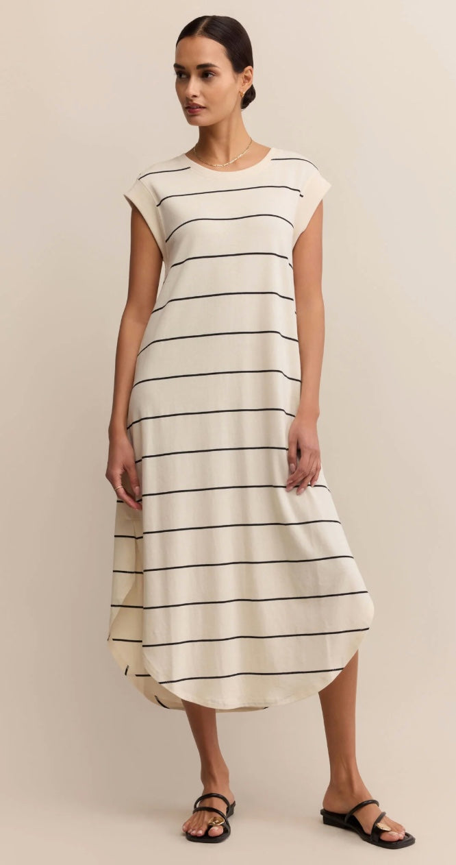 Calabasas striped midi dress