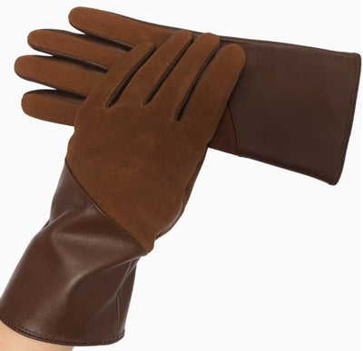 Ladies Suede and Leather Glove