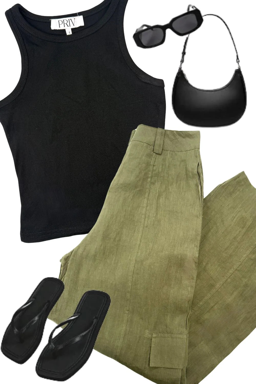 Nova Linen Cargo Pant Olive