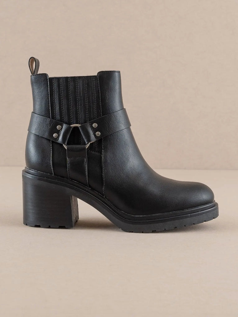 The Jayden | Black Motorcycle Bootie