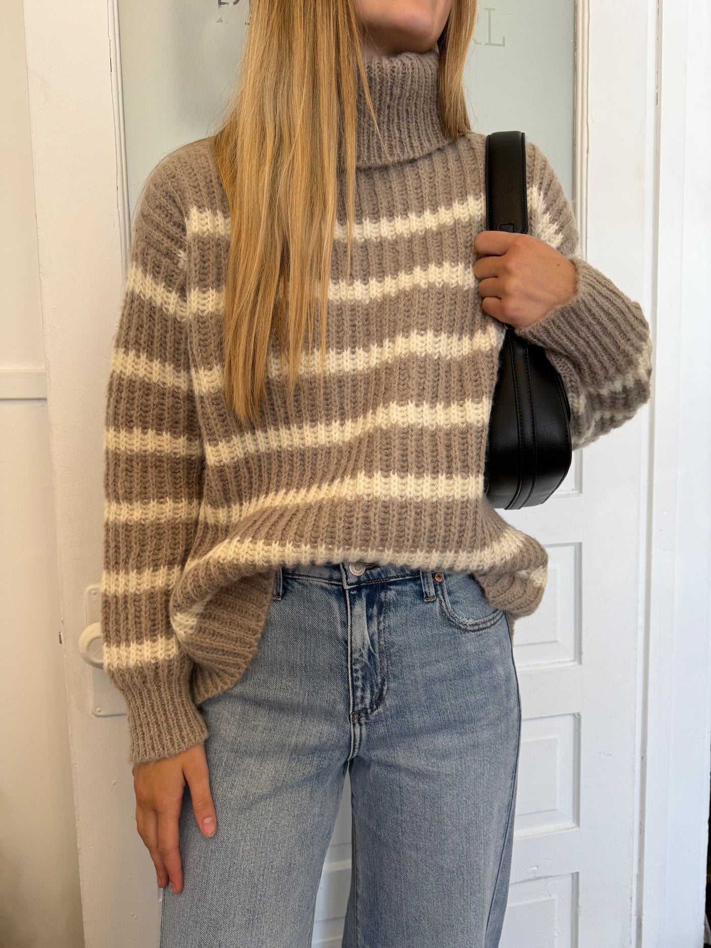 Aki Turtle Neck Striped Sweater