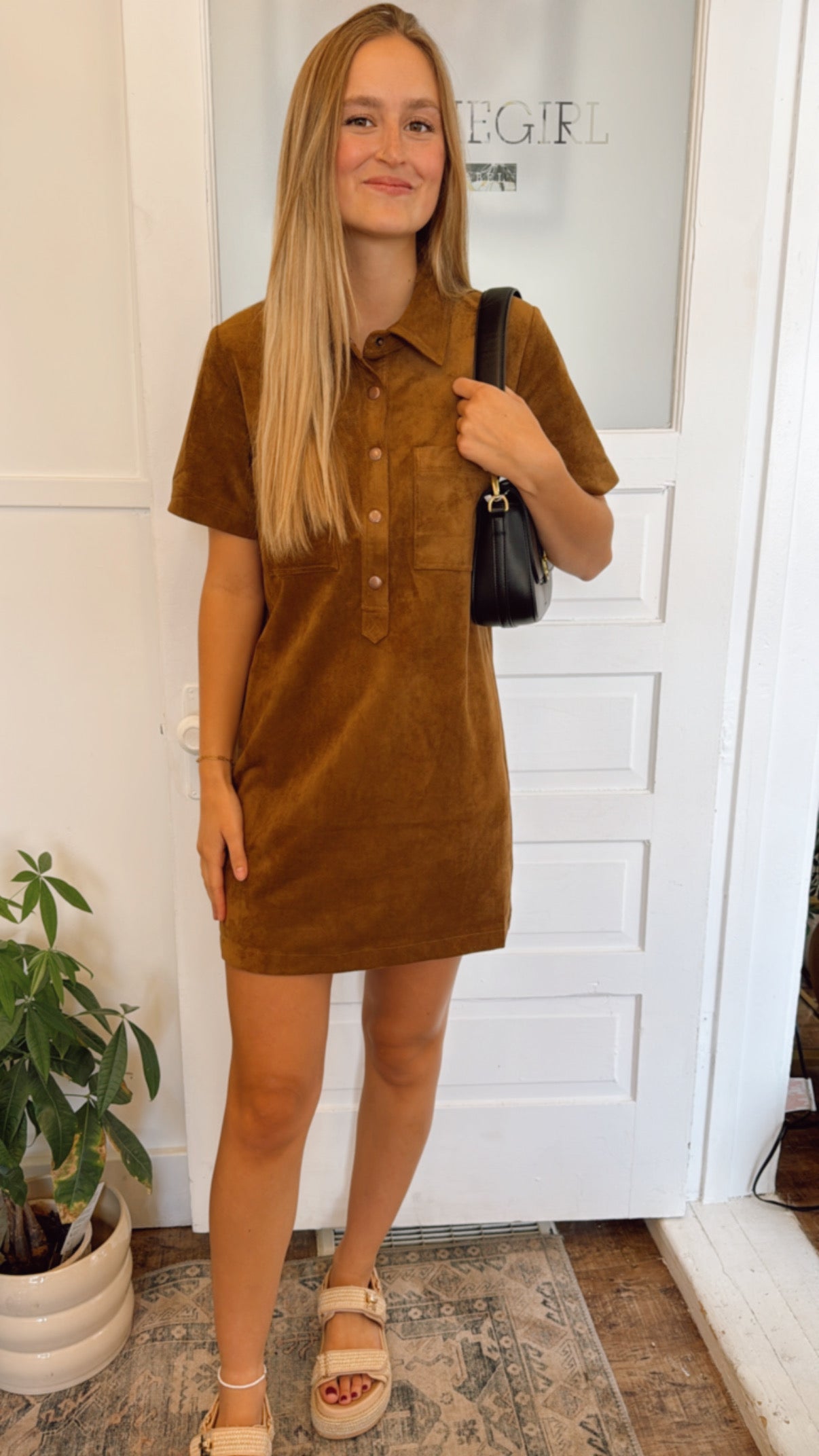 Suede Mini Dress