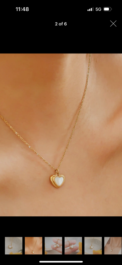 Josie vintage heart necklace