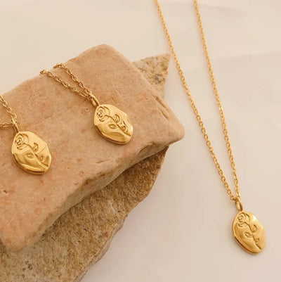 Rose Coin Necklace