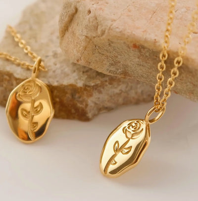 Rose Coin Necklace