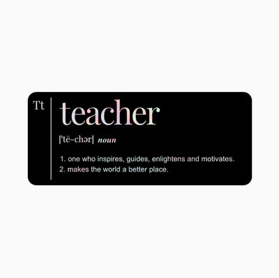 Teacher Definition Holographic Vinyl Sticker