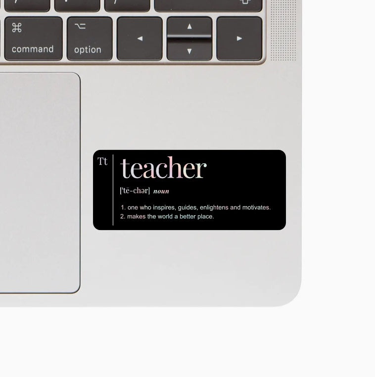 Teacher Definition Holographic Vinyl Sticker