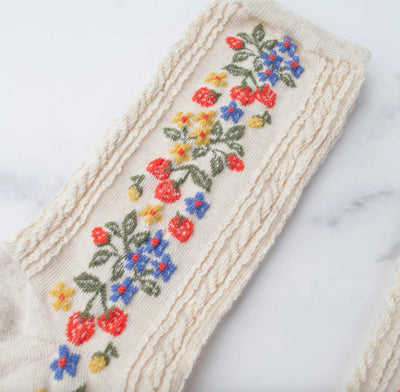 Vintage Strawberry Socks