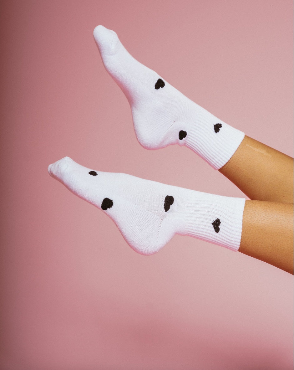 Brunette the label heart socks