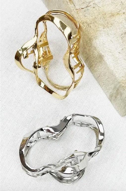 Metal Geometric Hollow Hair Claw Clips