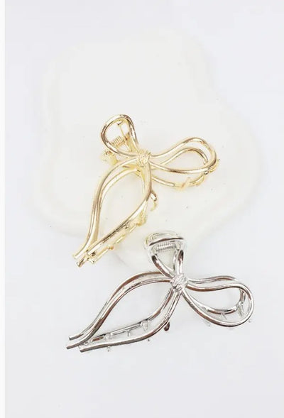 Medium Metal Bow Hair Claw clip